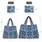 Wrapables Large & Small Foldable Tote Nylon Reusable Grocery Bags, Set of 2, Floral Mosaic